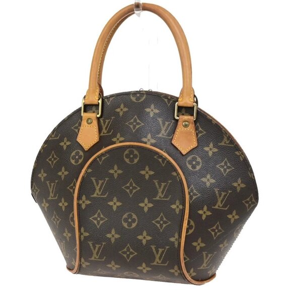 LOUIS VUITTON LV Logo Ellipse PM Hand Bag Monogram Leather Brown - Picture 1 of 15